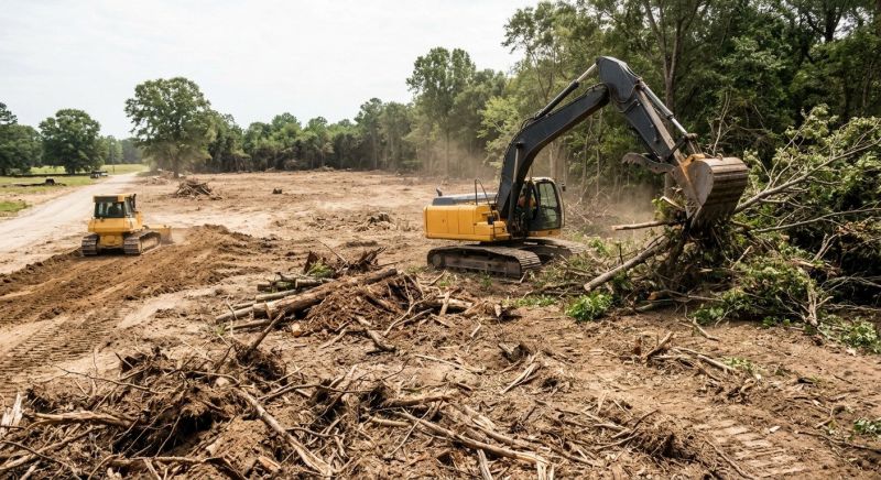 Parking Lot Land Clearing in Cumming, GA