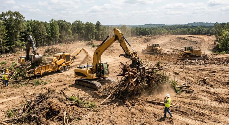 Parking Lot Land Clearing in Cumming, GA